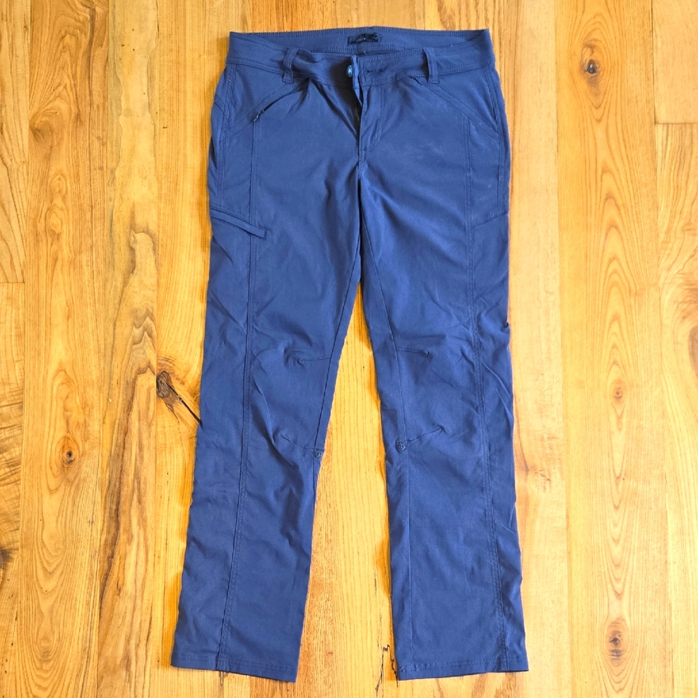 Women's Prana Halle Pants Size 10 Long Convertible Hiking Pants. Dark Navy Gray